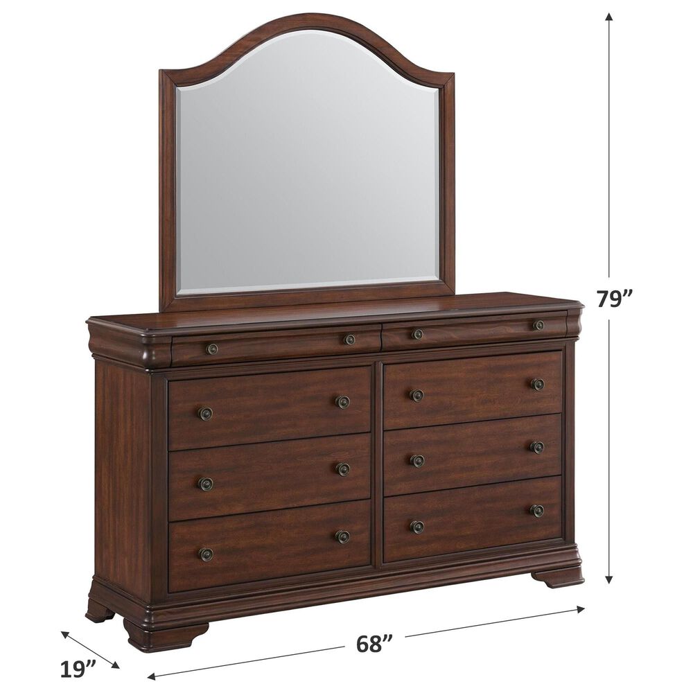 Mayberry Hill Phillipe 8-Drawer Dresser and Mirror in Cherry, , large