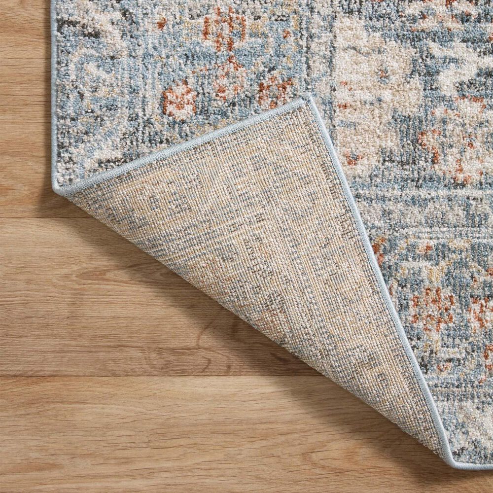 Loloi II Odette 9&#39;2&quot; x 13&#39; Sky and Rust Area Rug, , large