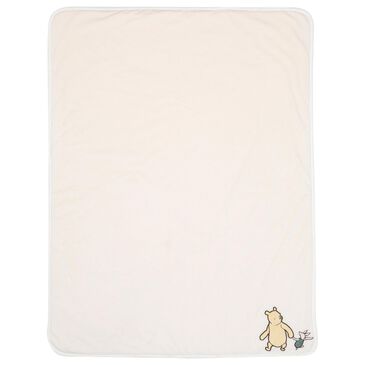 Lambs and Ivy Disney Baby Storytime Pooh Ultra Soft Baby Blanket in White, , large