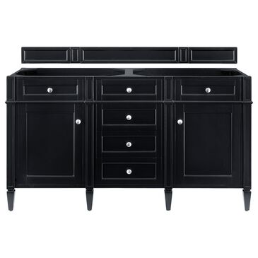 James Martin Brittany 60" Double Bathroom Vanity Cabinet in Black Onyx, , large