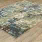 Oriental Weavers Reed 9"10" x 12"10" Blue and Green Area Rug, , large