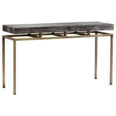 37B Toreno Console Table in Antique Brass and Black