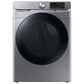 Samsung 4.5 Cu. Ft. Front Load Washer and 7.5 Cu. Ft. Gas Dryer Laundry Pair with Pedestal in Platinum, , large