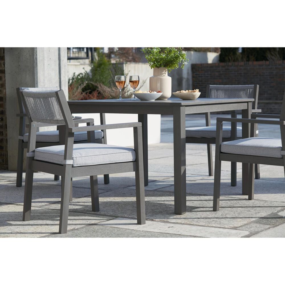 Signature Design by Ashley Eden Town Patio Dining Table in Gray - Table Only, , large