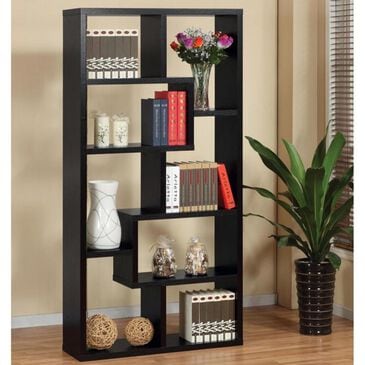 Living Essentials 8 Shelves Display Cabinet in Black, , large