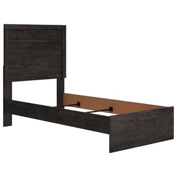 Signature Design by Ashley Belachime Twin Panel Bed in Warm Charcoal, , large