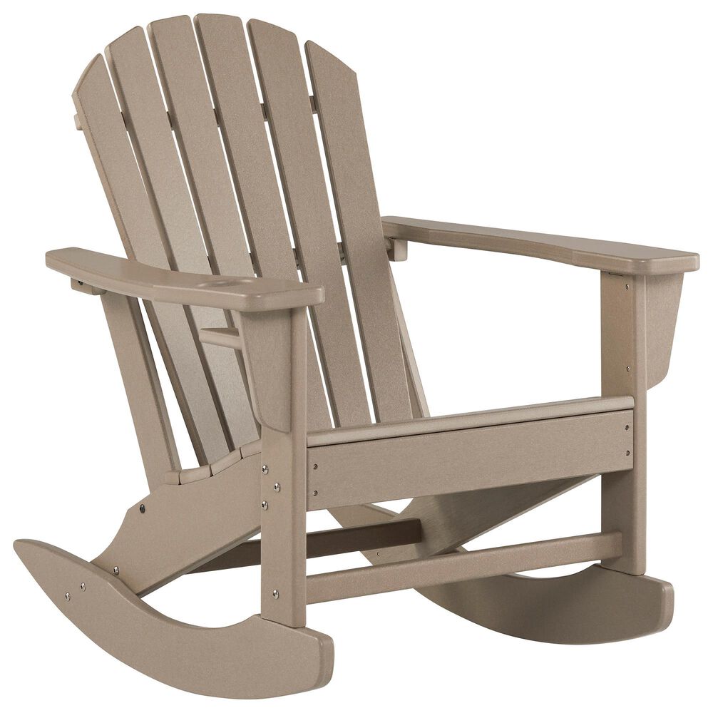 Signature Design by Ashley Sundown Treasure Patio Rocking Chair in Driftwood, , large