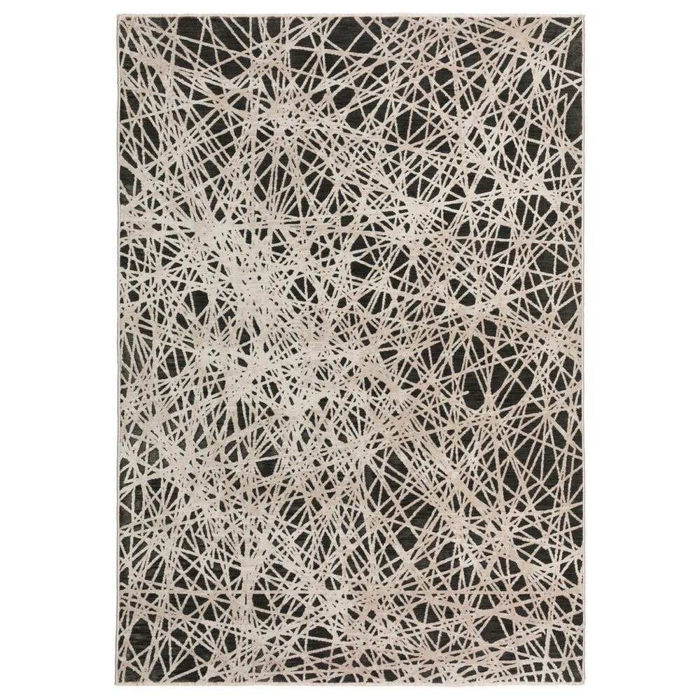 37B Denizi Geometric 3"3" x 5"3" Midnight Area Rug, , large