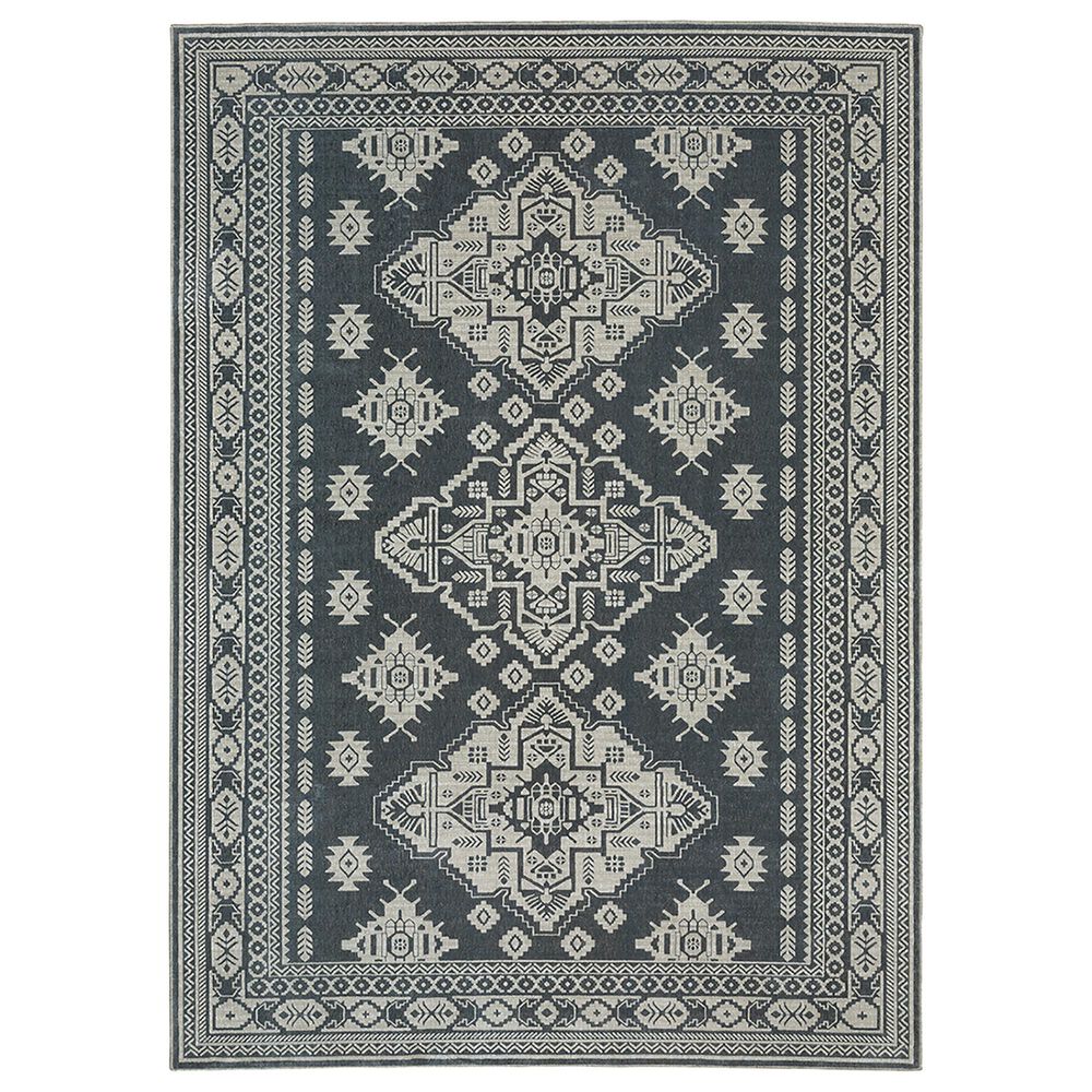 Oriental Weavers Intrigue INT05 2"3" x 7"6" Blue Runner, , large