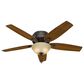 Hunter Newsome Low Profile 52" Ceiling Fan with Lights in Premier Bronze, , large