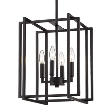 Golden Lighting Tribeca 4-Light Chandelier in Matte Black, , large