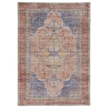 Feizy Rugs Percy 7"10" x 9"10" Rust and Blue Area Rug, , large