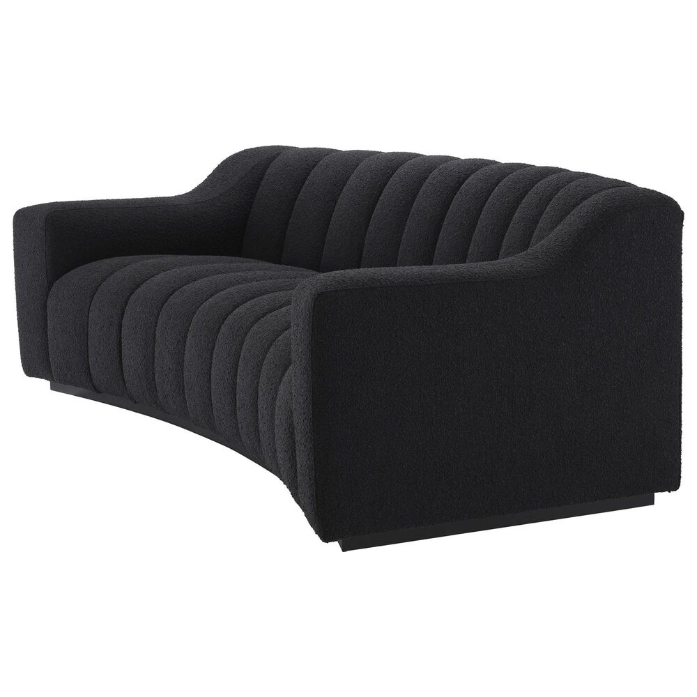 Eichholtz Kelly S Stationary Sofa with Pillows in Boucle Black, Black and White, , large