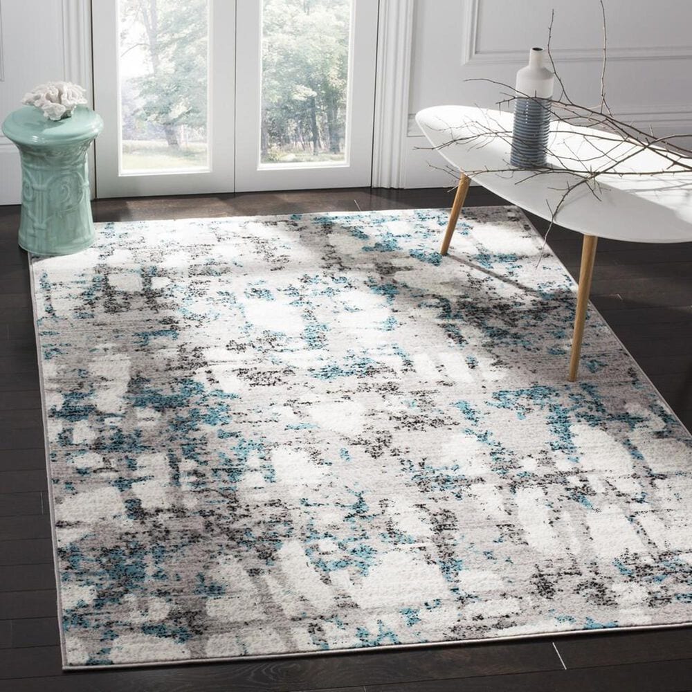 Safavieh Skyler SKY193B 5&#39;1&quot; x 7&#39;6&quot; Gray and Blue Area Rug, , large