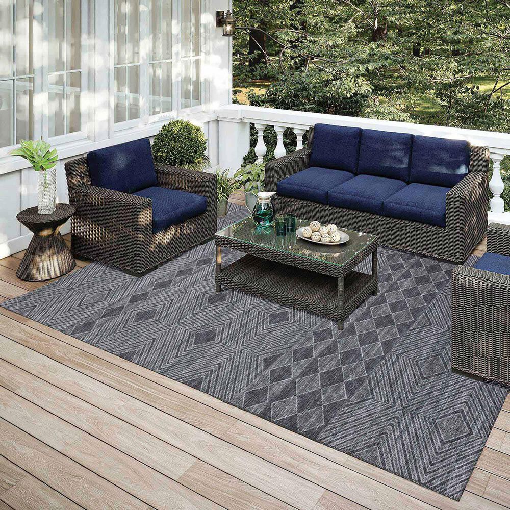 Dalyn Rug Company Sedona Geometric SN1 5&#39; x 7&#39;6&quot; Midnight Indoor/Outdoor Area Performance Rug, , large