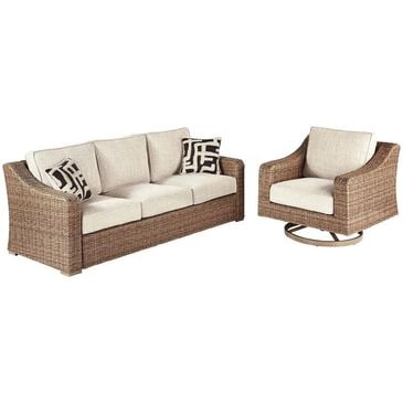 Signature Design by Ashley Beachcroft Sofa and Swivel Lounge Set in Beige, , large