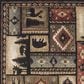 Oriental Weavers Woodlands 1041C 6"7" x 9"2" Black Area Rug, , large