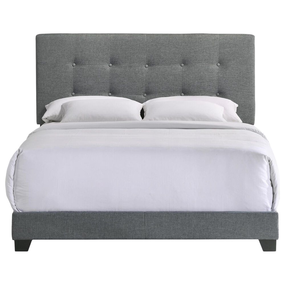 Hawthorne Furniture Addyson Upholstered Queen Bed in Gunmetal, , large