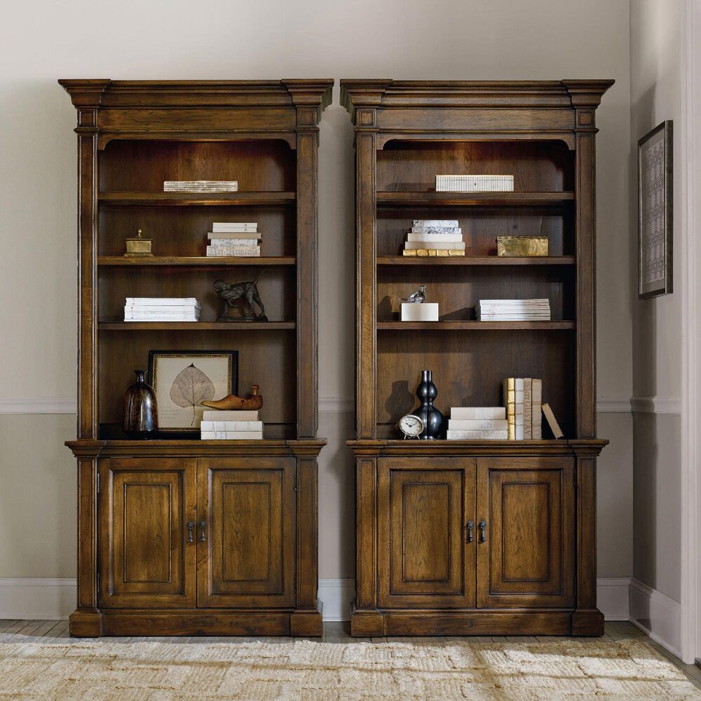 Hooker Furniture Archivist Wood Bookcase with Two Door, , large