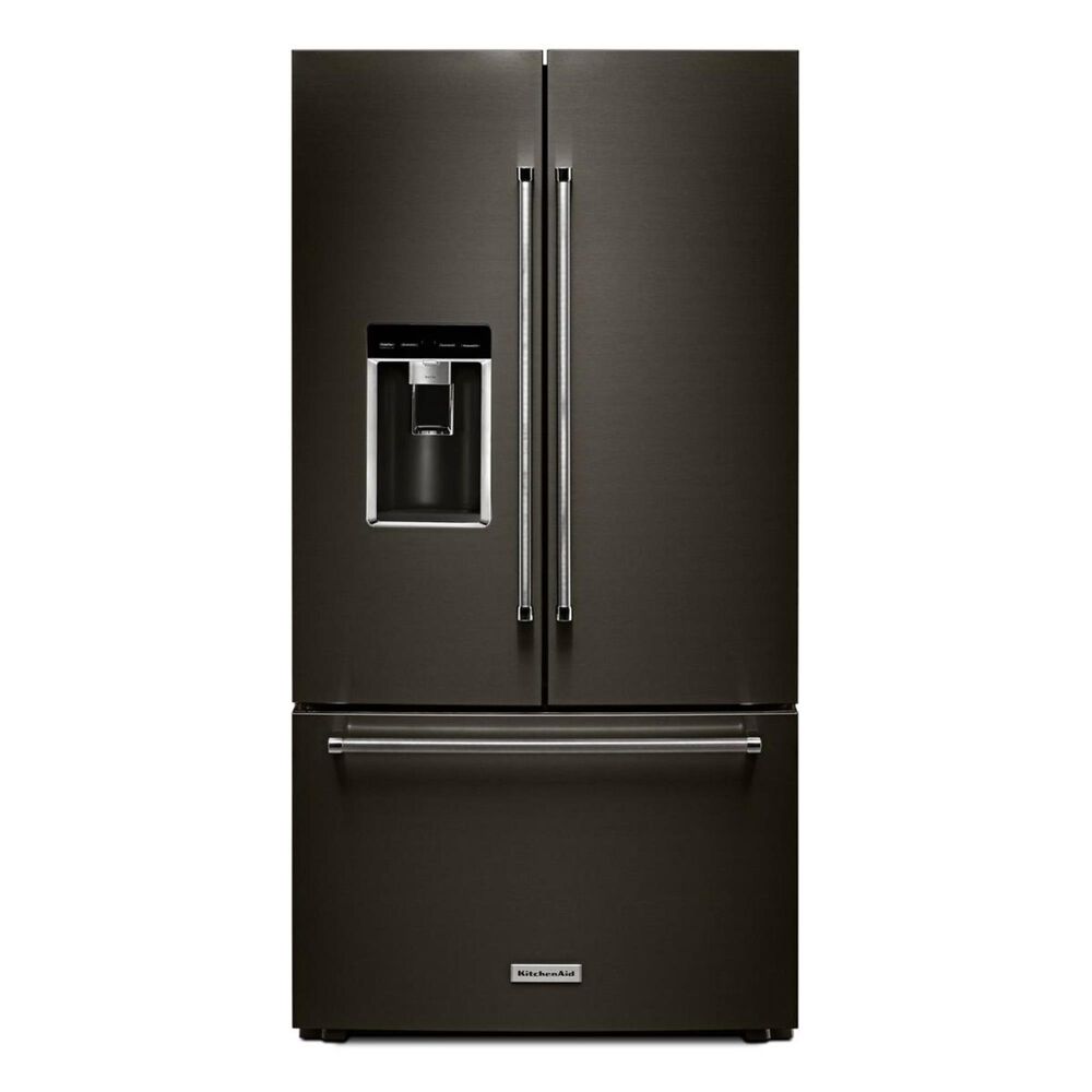 KitchenAid 23.8 Cu. Ft. 36" Counter-Depth French Door Refrigerator with PrintShield Finish in Black Stainless, , large