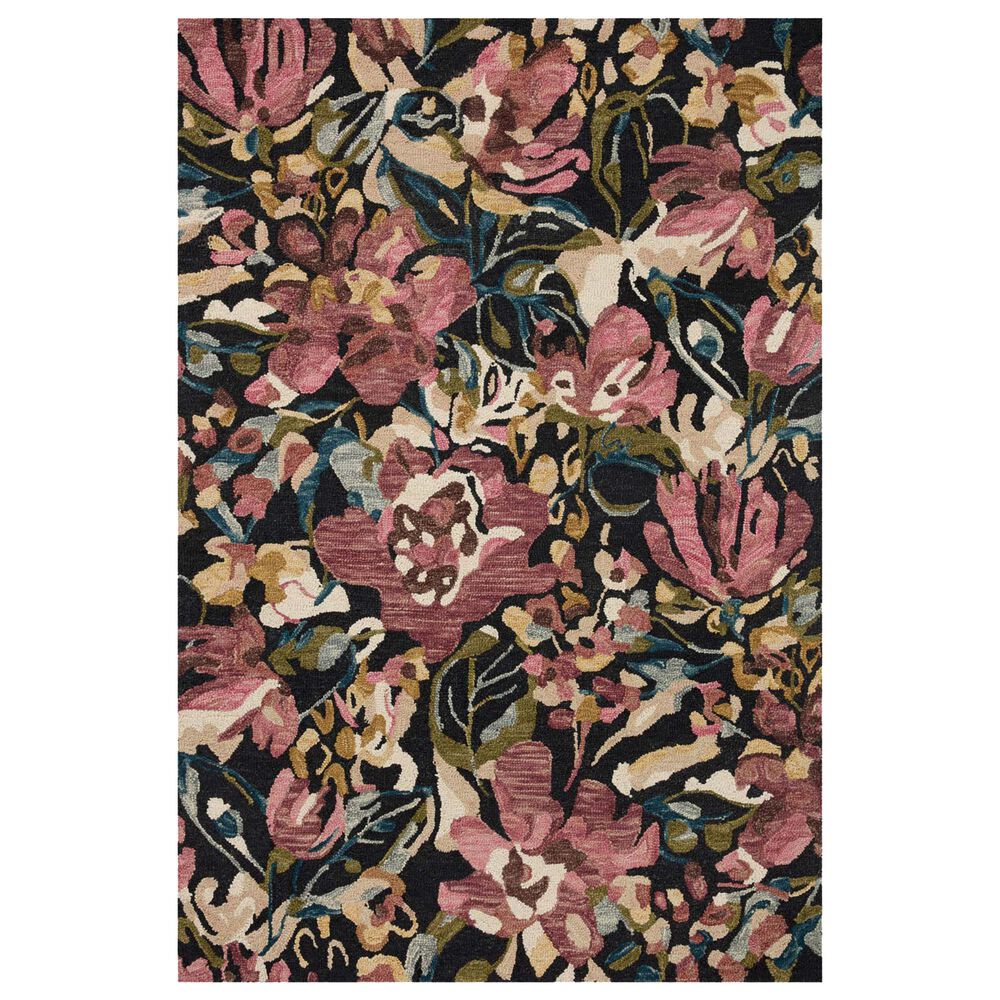 Loloi Belladonna 7"9" x 9"9" Black and Berry Area Rug, , large