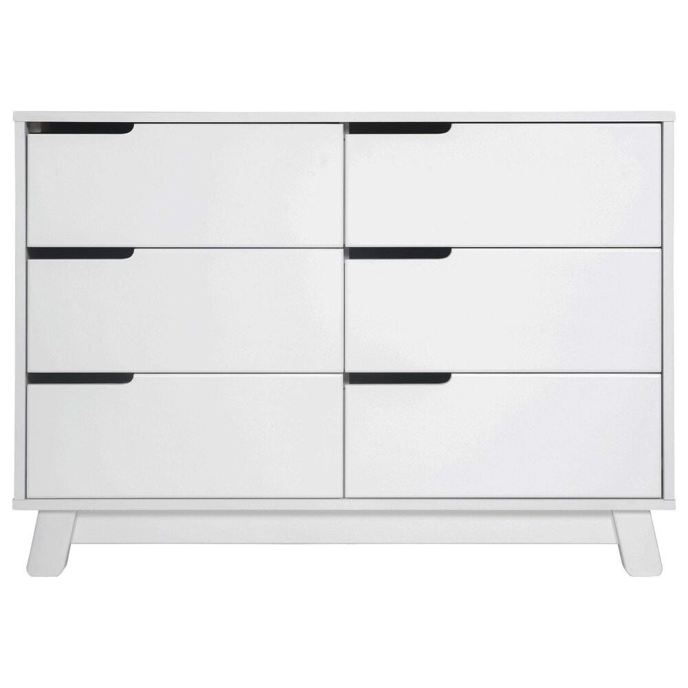 Babyletto Hudson 6 Drawer Double Dresser in White, , large