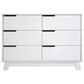 Babyletto Hudson 6 Drawer Double Dresser in White, , large