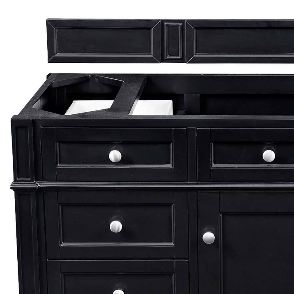 James Martin Brittany 48&quot; Single Bathroom Vanity in Black Onyx with 3 cm Arctic Fall Solid Surface Top and Rectangle Sink, , large