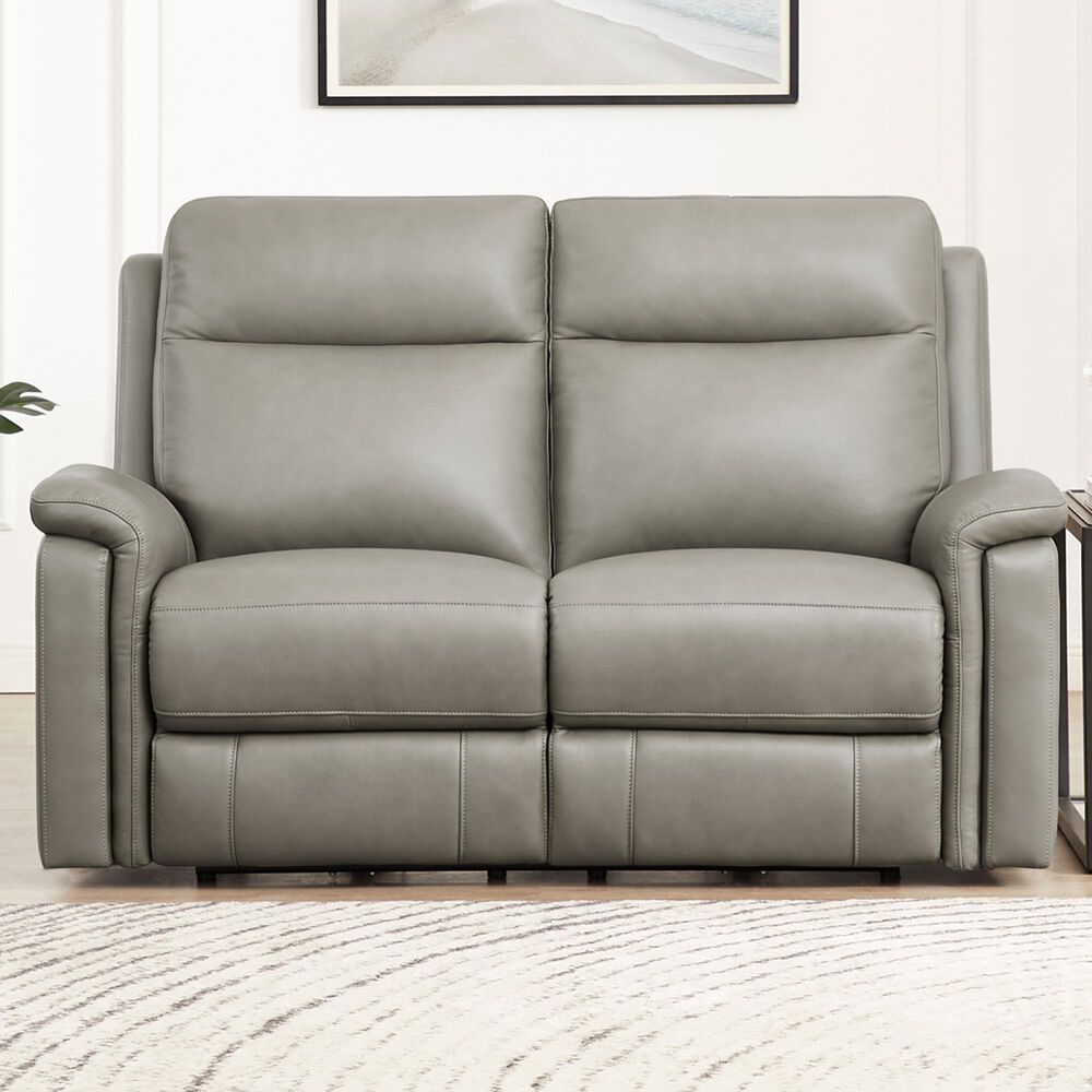 Amax Leather Cozy Power Loveseat in Concrete, , large