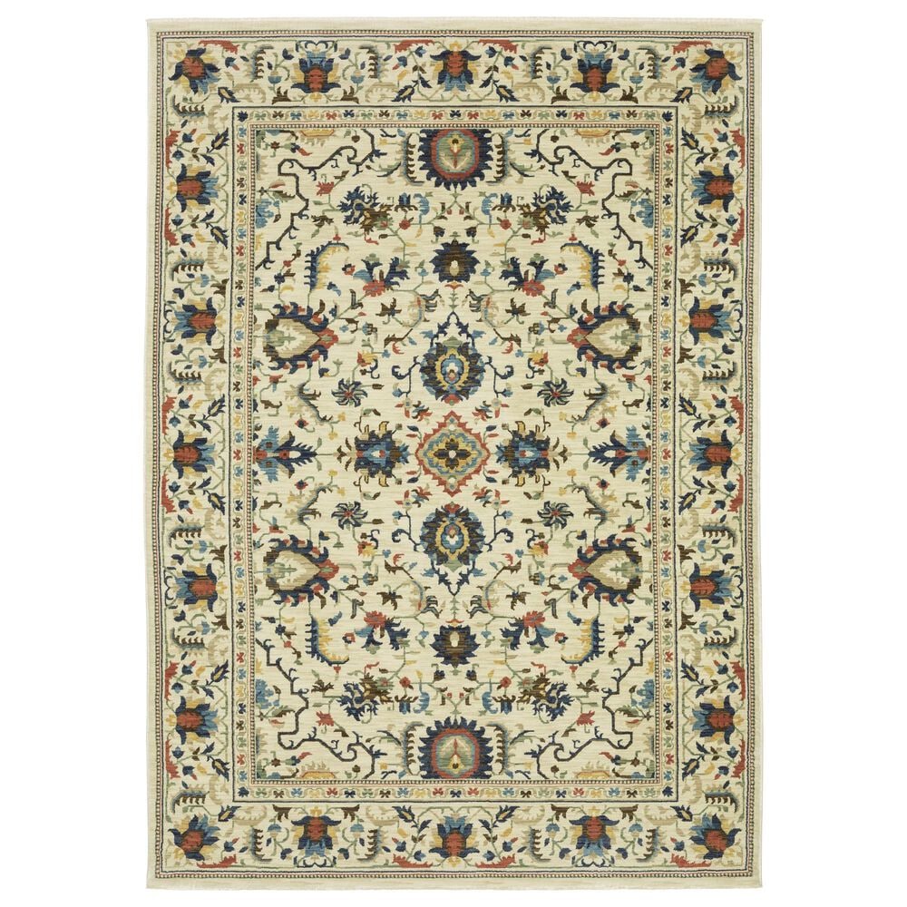 Oriental Weavers Francesca FR10A 3"3" x 5" Ivory Area Rug, , large