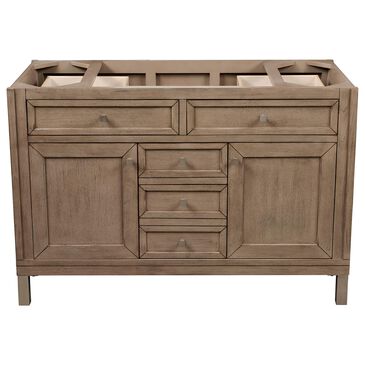 James Martin Chicago 48" Single Vanity Cabinet in White Washed Walnut and Chrome, , large