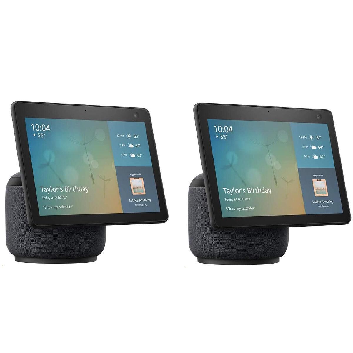 Amazon 2 Echo Show 10 HD Smart Displays with Motion and Alexa 