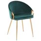 Lumisource Claire Chair in Emerald Green/Gold, , large