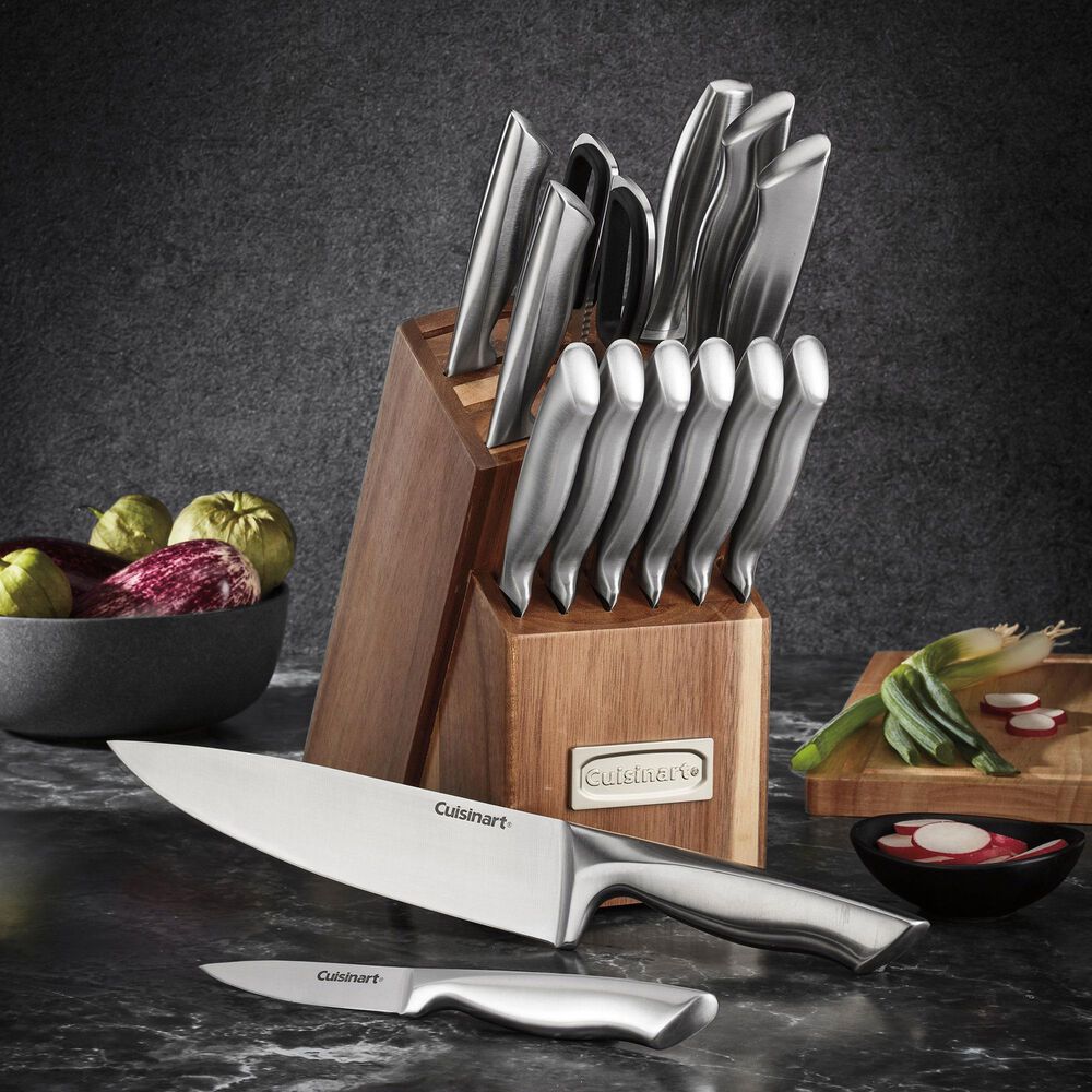 Cuisinart Elite Series 15-Piece Knife Block Set in Stainless Steel, , large