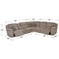 Homestretch Catalina 3-Piece Left Facing Power Reclining Curved Sectional in Gray, , large