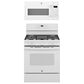GE Appliances 2-Piece Kitchen Package with 30"" Gas Range and 1.9 Cu. Ft. Microwave Oven in White, , large