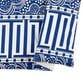 Peking Handicraft Mesa Maze 3-Piece Full/Queen Duvet Cover Set in Indigo and White, , large