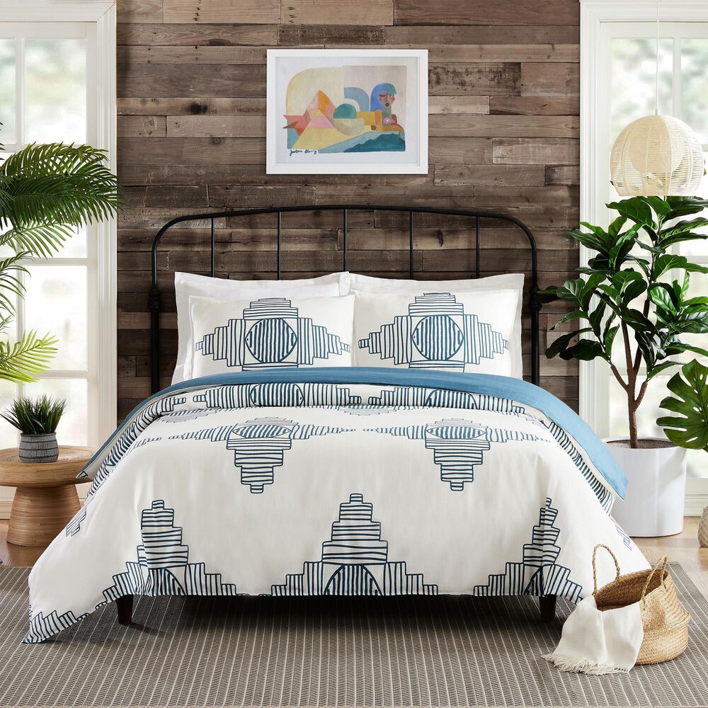 Peking Handicraft All Dance 3-Piece Queen Duvet Set in Blue, , large