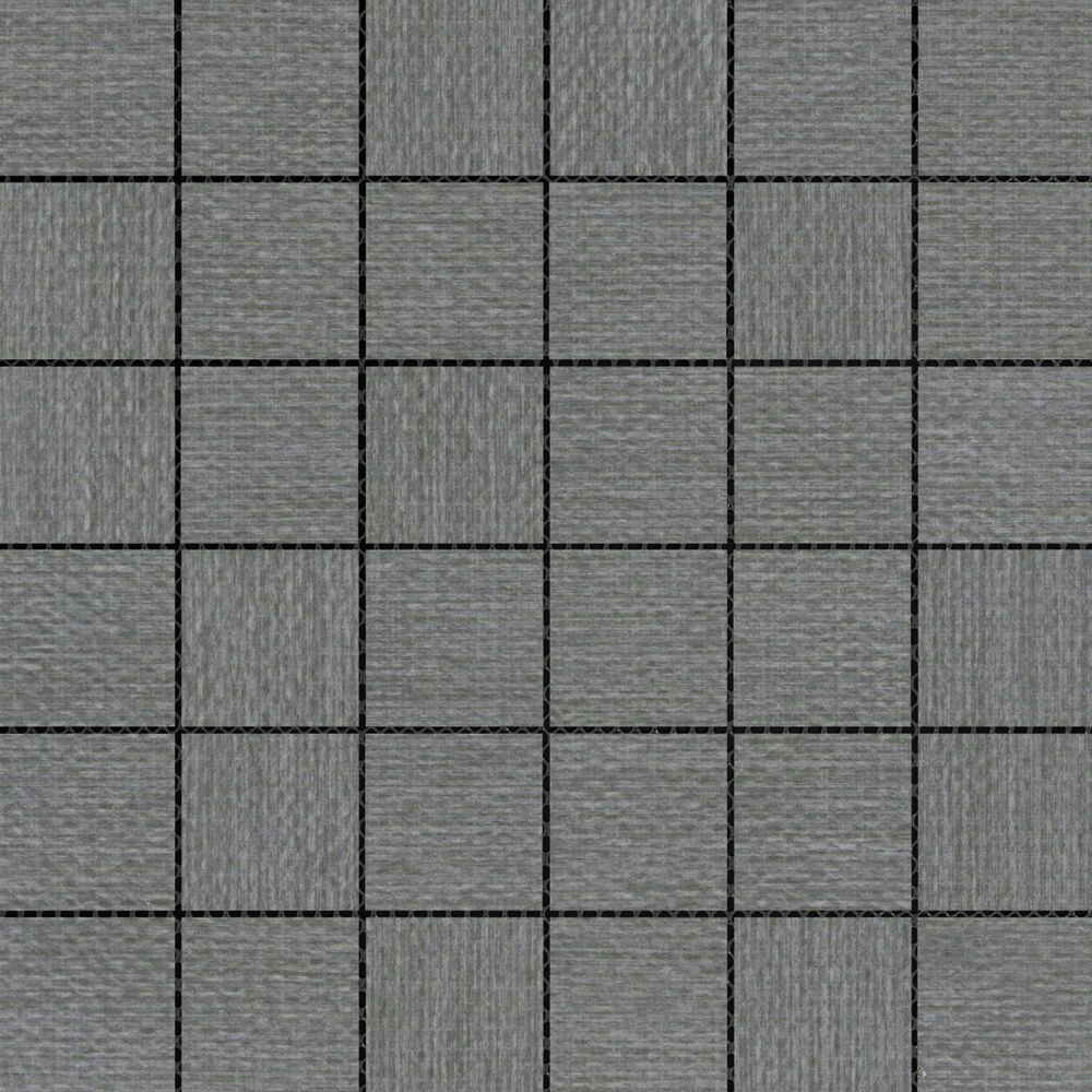 Emser Jute Gray 2" x 2" Square on 12" x 12" Porcelain Mosaic Sheet, , large