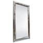 Garber Collection 79" Triple Glass Groove Cut Floor Mirror in Silver, , large