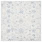 Safavieh Micro-Loop MLP506M 3" Square Light Blue and Ivory Area Rug, , large