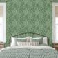 Tempaper Canvas Palm 198" x 20.5" Peel and Stick Wallpaper in Green Grove, , large