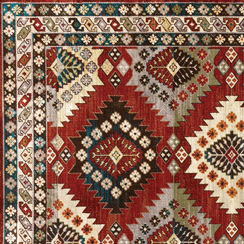 Oriental Weavers Juliette Southwest 002R3 9&#39;10&quot; x 12&#39;10&quot; Red Area Rug, , large