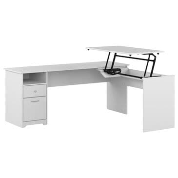 Bush Cabot 72" Sit to Stand L-Shaped Desk in White, , large