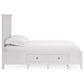 Urban Home Grace Queen 4-Drawer Platform Storage Bed in Snowfall White and Black, , large