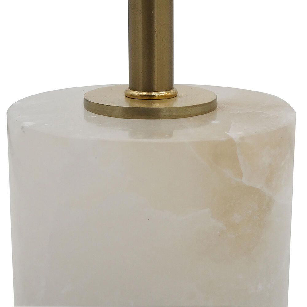 A&amp;B Home Ipori Buffet Lamp in White and Brass, , large