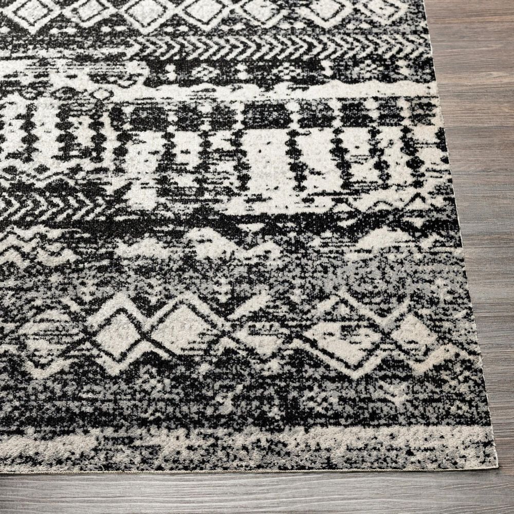 Surya Lavadora  9&#39;3&quot; x 12&#39; Black, Gray and Light Gray Area Rug, , large