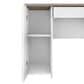 Bush Fairview 3-Piece Office Desk and File Cabinet Set in Shiplap Gray and Pure White, , large