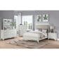 Davis International Solitude 5 Piece Queen Panel Bedroom Set in White Rub Through Finish, , large