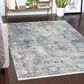 Surya Solar 6"7" x 9"6" Dark Blue, Charcoal, Light Gray, White and Saffron Area Rug, , large